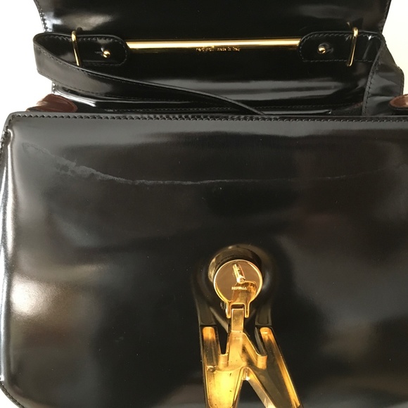 ❤️MOSCHINO❤️ Redwall Tricolor Polished Leather Bag - Picture 14 of 16